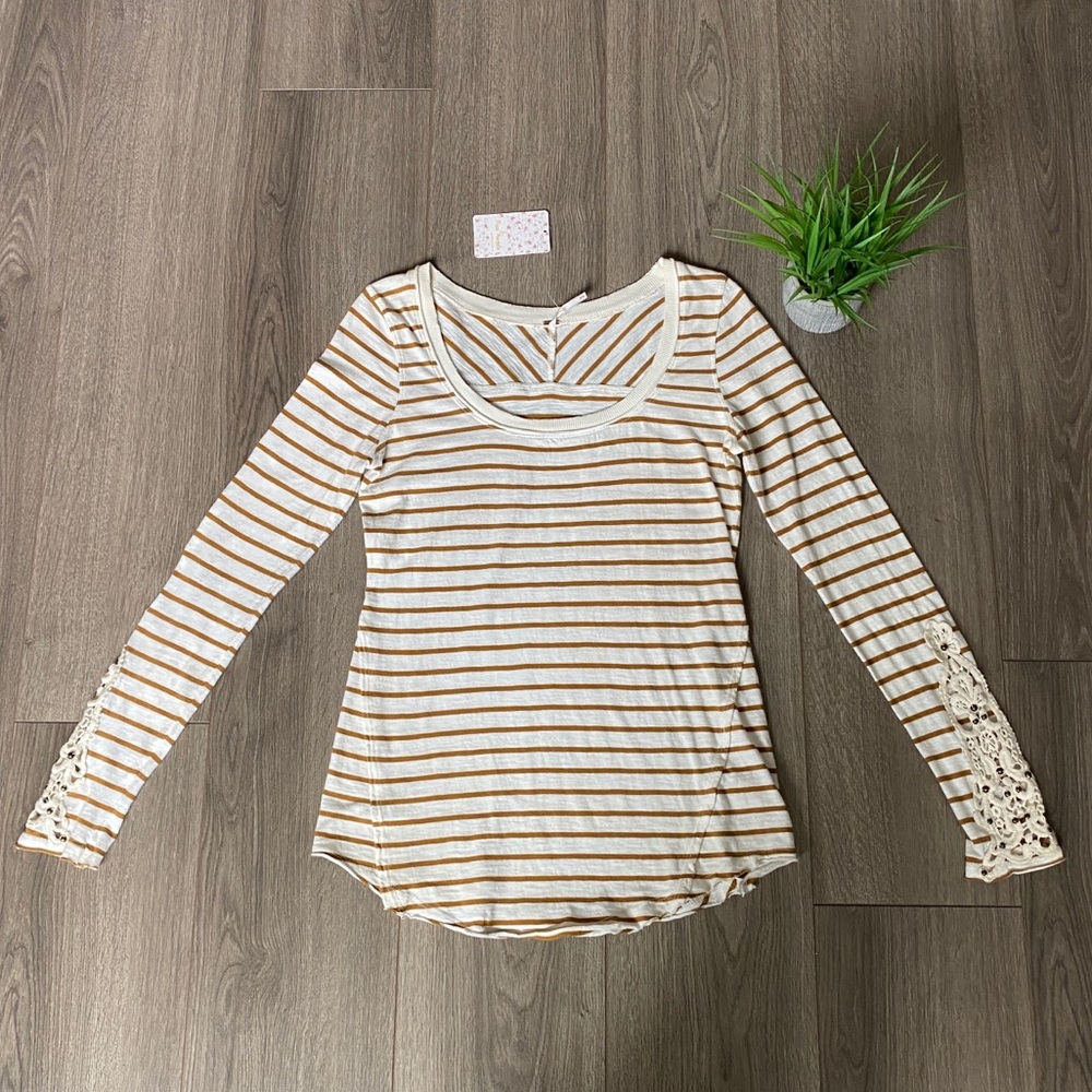 Free People Toosaloosa Thermal Shirt Ivory Medium - Picture 1 of 15